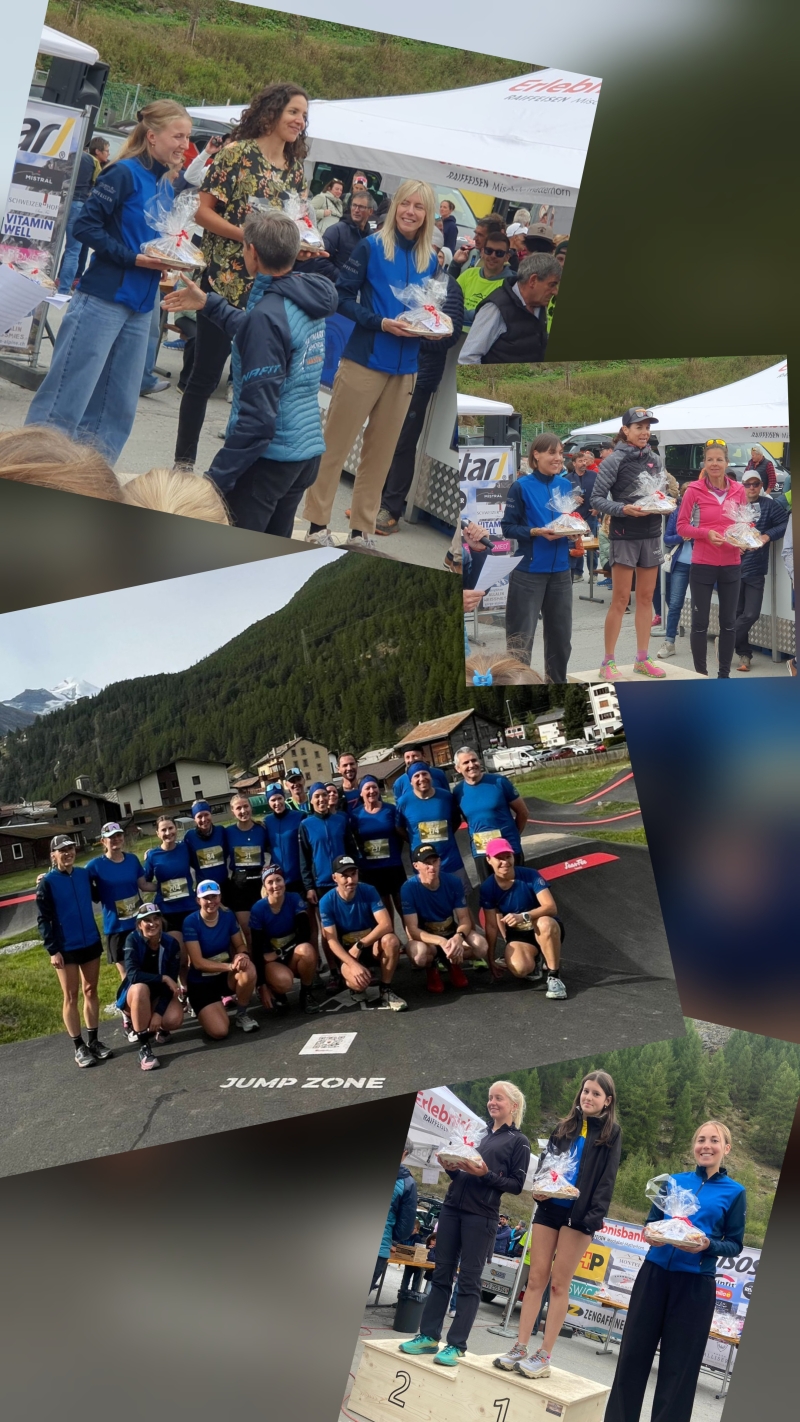 Notre groupe de course à Saas-Fee